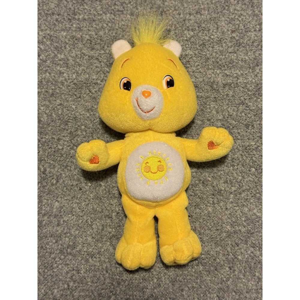 Care Bears 2007 Funshine Bear Plush Hasbro Stuffed Animal Yellow Smiling Sun